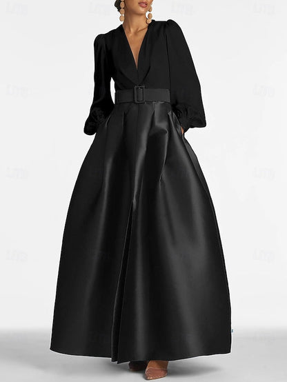 Dress Floor Split Gown A-Line Formal Guest Evening High Wedding