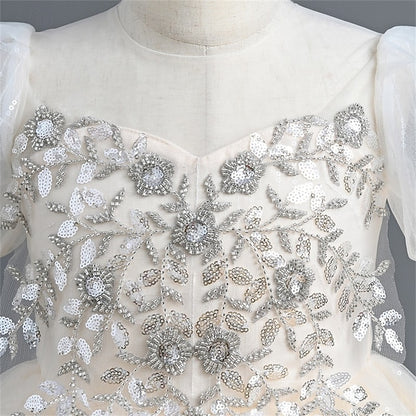 Solid Party Kids Dress Girls' Color Flower Girl