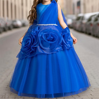 Color Kids Solid Cosplay Party Dress Girls'