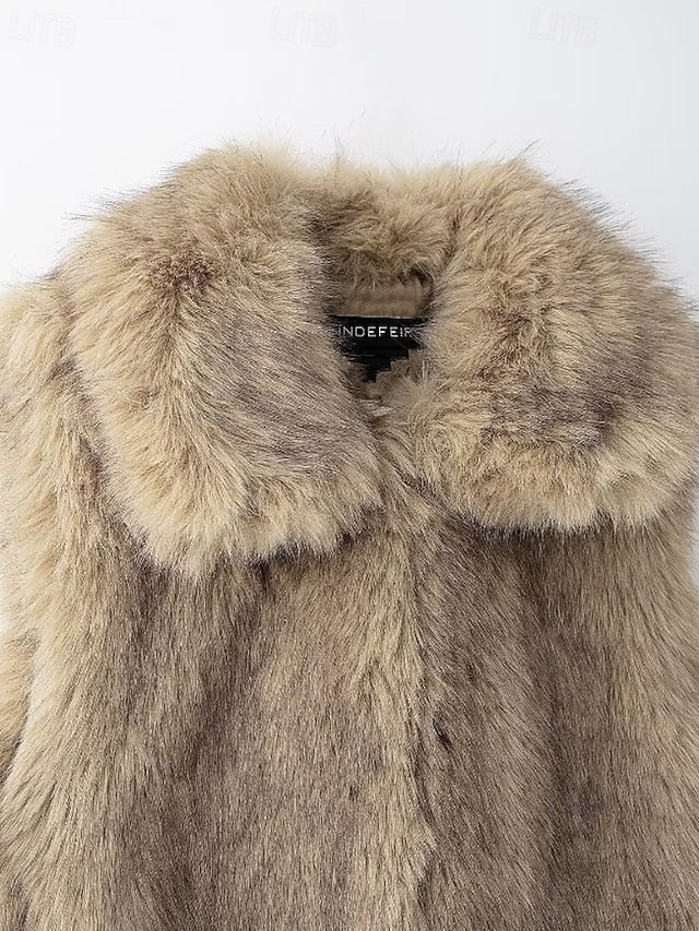 Coat Comfortable Vest Faux Fur Leathers Furs Women's