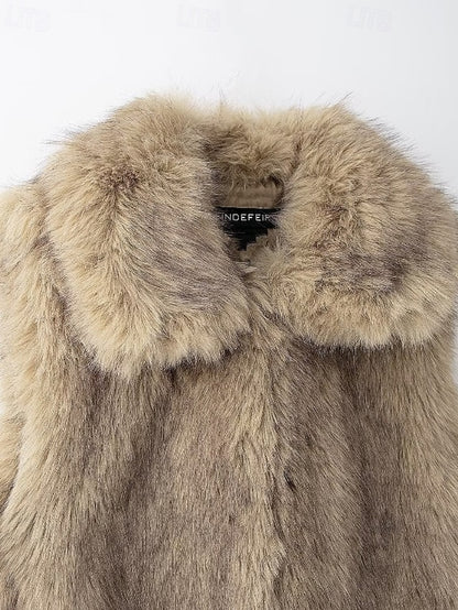 Coat Comfortable Vest Faux Fur Leathers Furs Women's