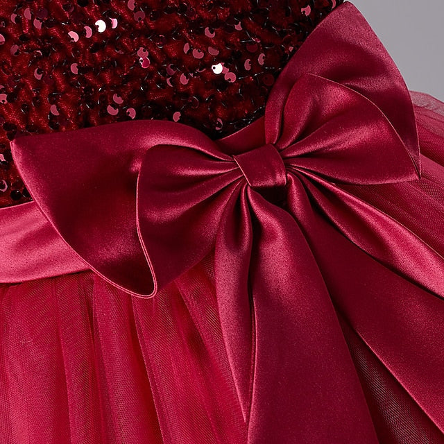 Festival Girls' Dress Party Kids Wedding Sequin Sleeveless