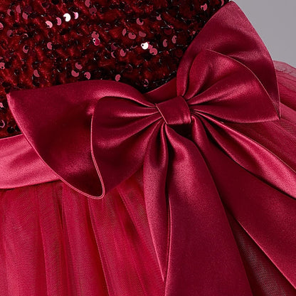 Festival Girls' Dress Party Kids Wedding Sequin Sleeveless