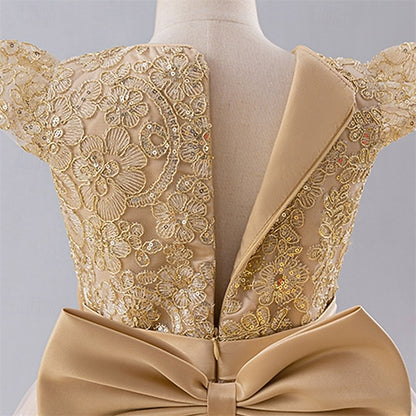 Flower Dress Color Party Kids Girls' Block Girl