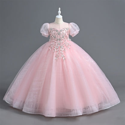 Flower Dress Kids Girls' Girl Solid Color Party