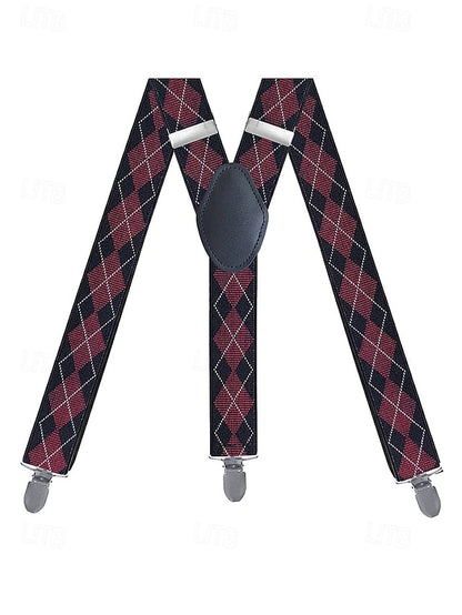Pattern Classic Argyle Men's – Suspenders Clip-On