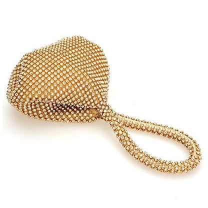 Women's Evening Rhinestone Bag Silver - Elegant Crystal