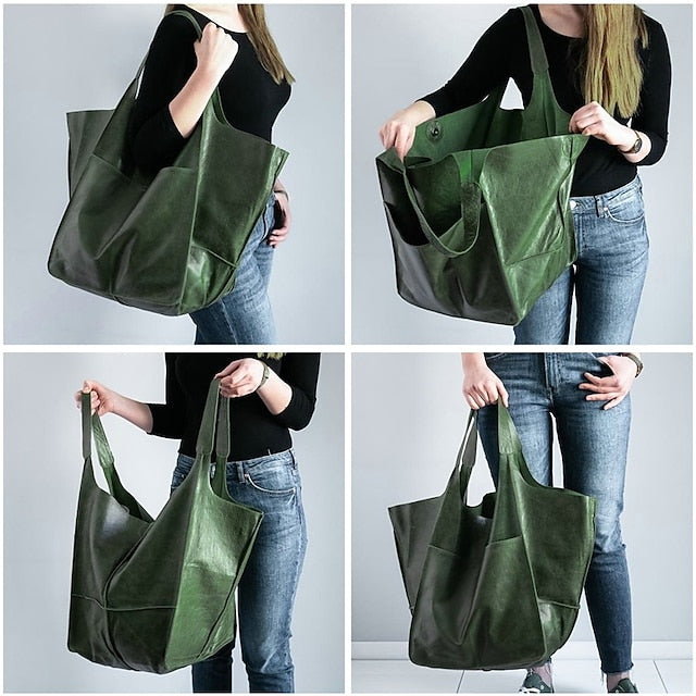 Women's Men's PU Party Leather Bag Shoulder Handbag