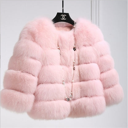 Coat Faux Comfortable Active Elegant Women's Fur Street