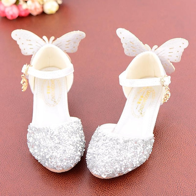 Butterfly-Embellished Sparkling Flats Girls' – Ballet