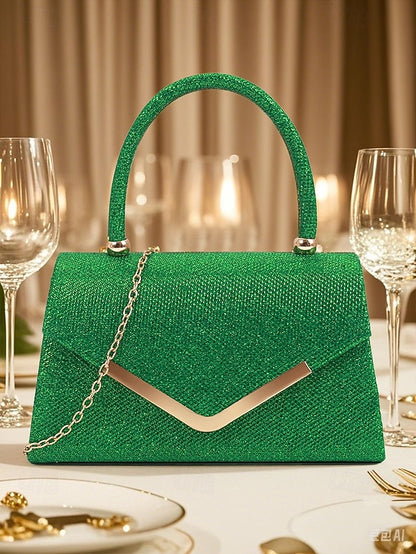 Glitter Chain Strap Bag Evening with Women's Clutch –