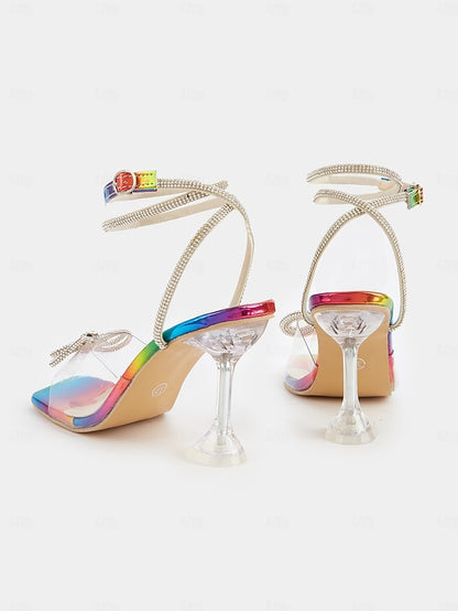 Rainbow High Colorful - Bow with Crystal Clear Detail Heel Heels