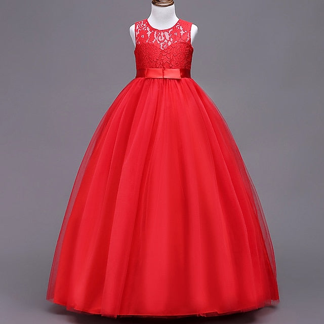 Girls' Flower Girl Party Dress Evening Gown
