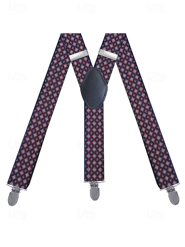 Pattern Classic Argyle Men's – Suspenders Clip-On