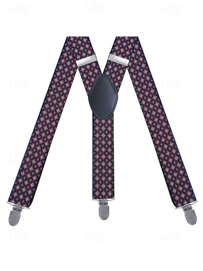 Pattern Classic Argyle Men's – Suspenders Clip-On