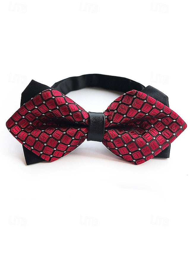 Pattern Bow Tie Christmas Men's Geometric with