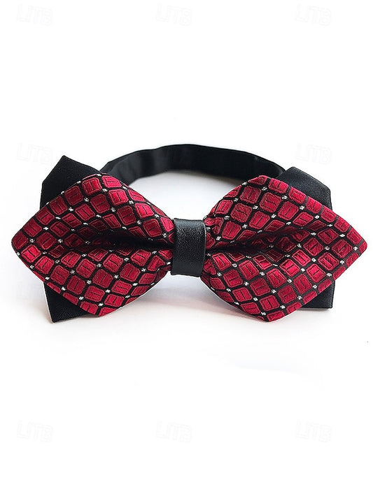Pattern Bow Tie Christmas Men's Geometric with