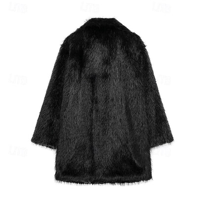 Faux Furs Fur Pocket Comfortable Warm Women's Coat