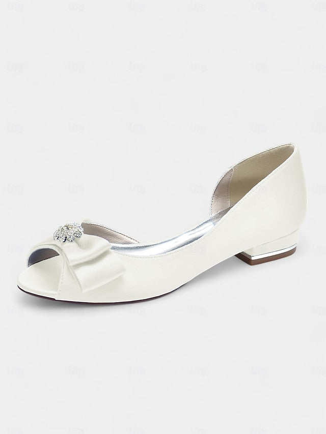 satin a luxurious in crafted Elegant flats sparkling with