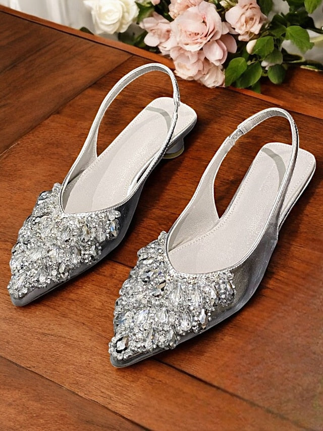 Shoes Ivory Beaded Slingback - with Women Wedding for Detail
