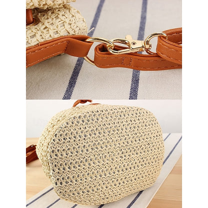 Bag - with Tote Women’s Summer Woven Drawstring Stylish Bucket