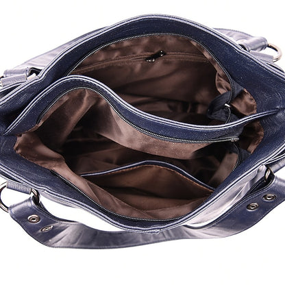 Bag Burgundy – Faux Women's Large Leather Shoulder