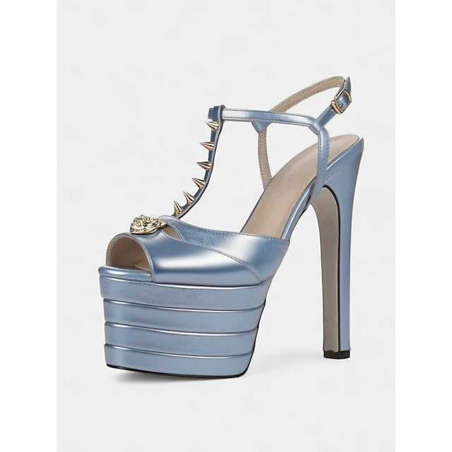 Edgy - Gold High Women's Silver Metallic and Heels Platform