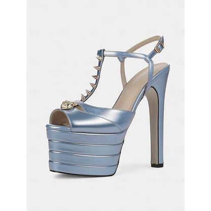 Edgy - Gold High Women's Silver Metallic and Heels Platform