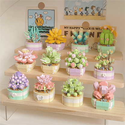 Blocs de construction pour assemblage de plantes succulentes GEM029