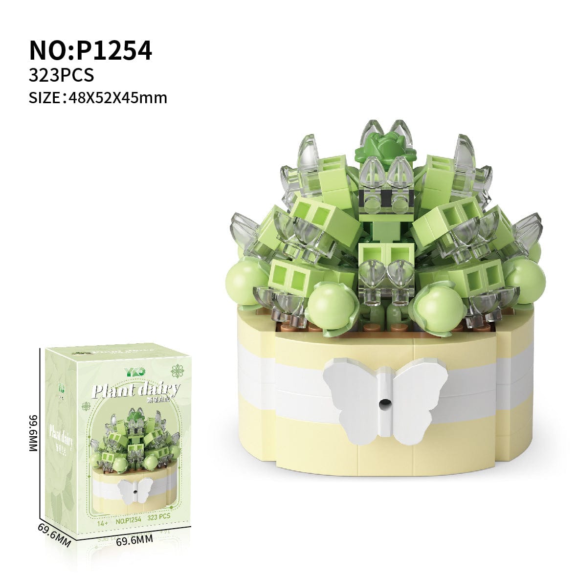 Blocs de construction pour assemblage de plantes succulentes GEM029