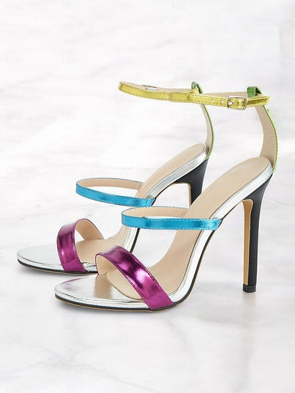 Vibrant – Heels Women's Metallic Stiletto Multi-Color