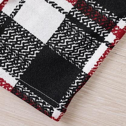 Girls' Block Color Kids Dress Set Pieces Long Suits 2