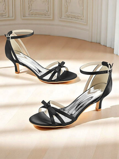 Women's Green Strappy 1950s Kitten Satin Vintage Heel