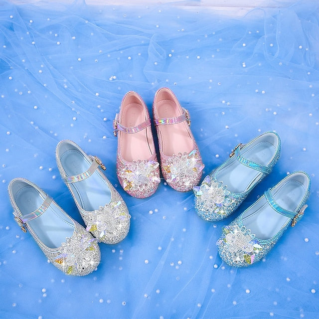 PU Shoes Walking Portable Flats Princess Girls' Leather