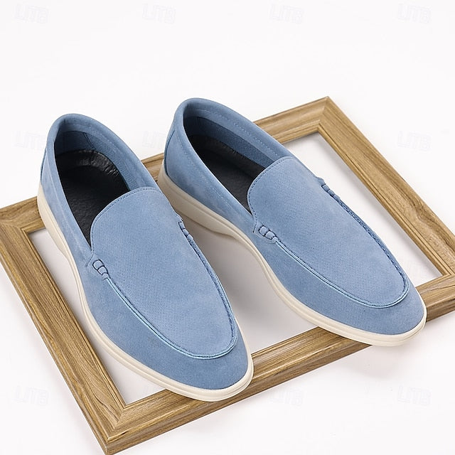 – Slip-On Loafers Blue Casual Faux Light Breathable Men's