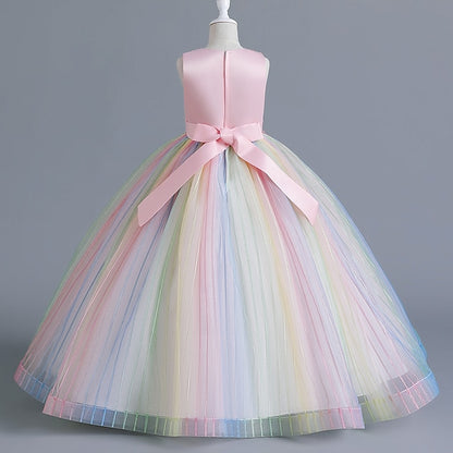 Dress Girl Girls' Kids Sleeveless Floral Party Flower