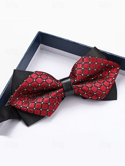 Pattern Bow Tie Christmas Men's Geometric with