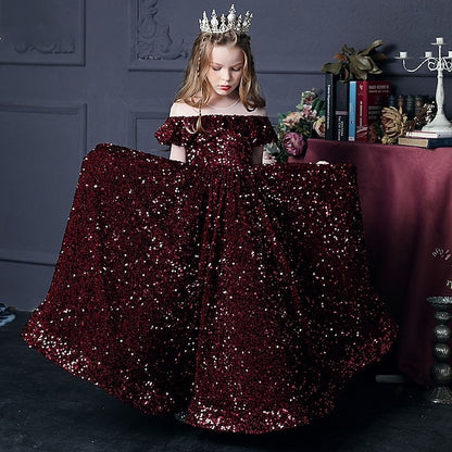 Flower Party Dress Gown Evening Girls' Girl