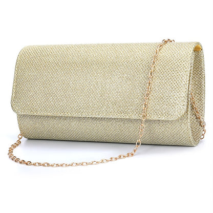 Elegant Purse Clutch Silver Glitter – Women's Evening