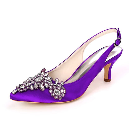 - with Embellishment for Beige Heels Slingback Women Crystal