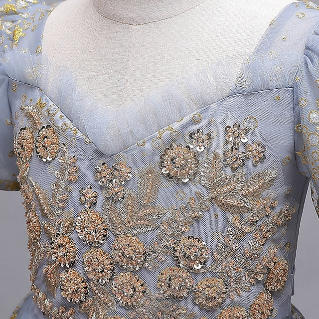 Short Flower Dress Polka Dot Girls' Party Star Kids