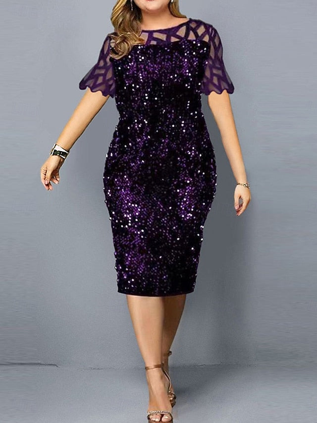 Crew Mother Bride Dress of Tea the Length Neck Elegant