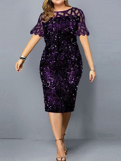 Crew Mother Bride Dress of Tea the Length Neck Elegant