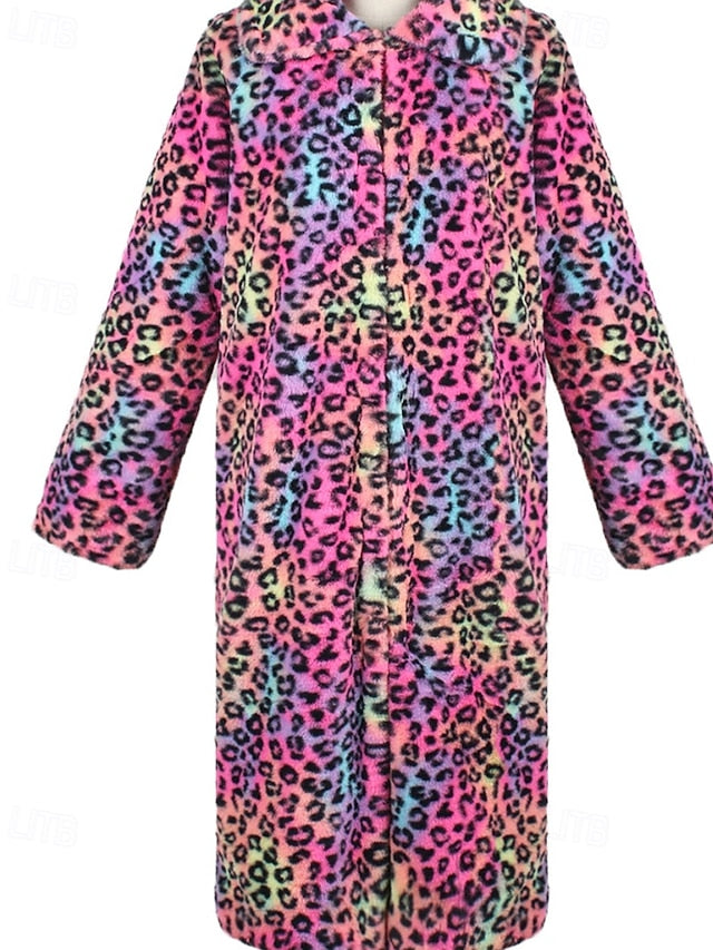 Fur Women's Furs Warm Pocket Faux Comfortable Coat