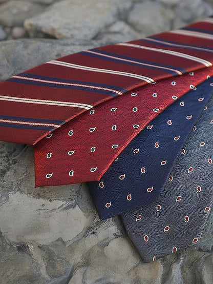 Striped Silk Tie Necktie Paisley and Men's Classic