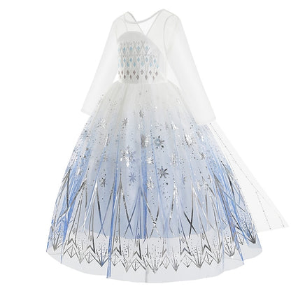 Flower Frozen Girl Fairytale Elsa Dress Vacation Princess