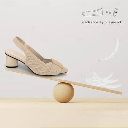 Plus Size Outdoor Flyknit Women's Shoes Heels Wedding