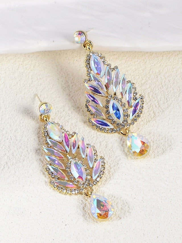 Crystal Drop Women's Earrings – Emerald Green