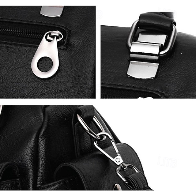 Stylish Large – Women's Blue Leather Handbag Faux