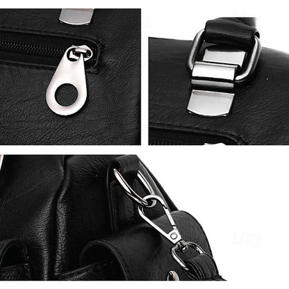 Stylish Large – Women's Blue Leather Handbag Faux